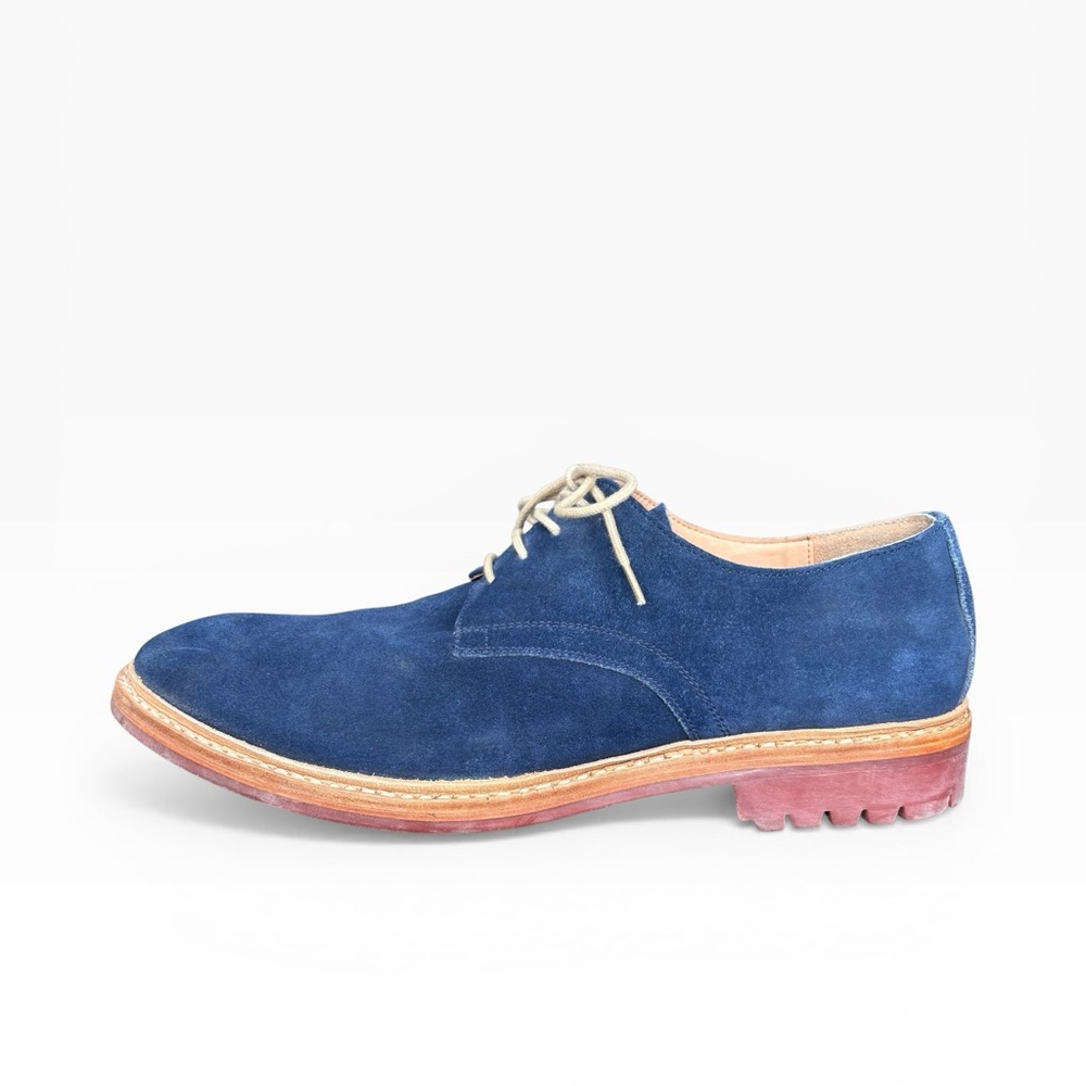 Beckett Simonon Blue Suede Derby Shoes | Lug Sole | Size 12 | Good Condition